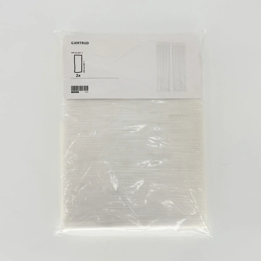 IKEA GJERTRUD Sheer Curtains White 57x98